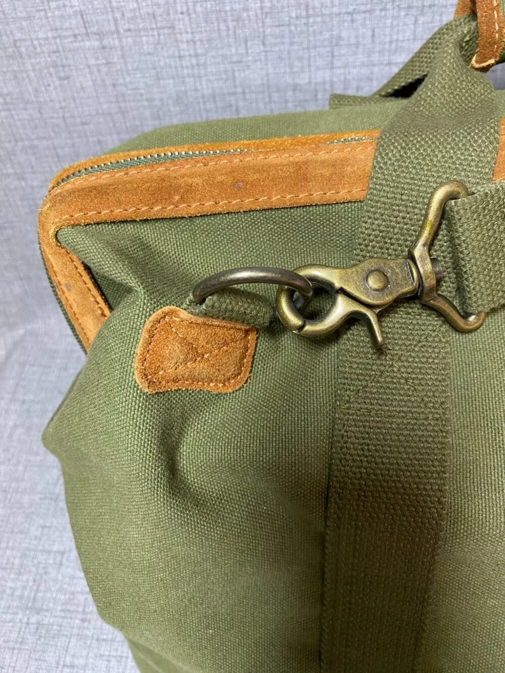 Vintage Eddie Bauer Duffle Bag for Travel Canvas Suede Duffel Bag Carry on Men